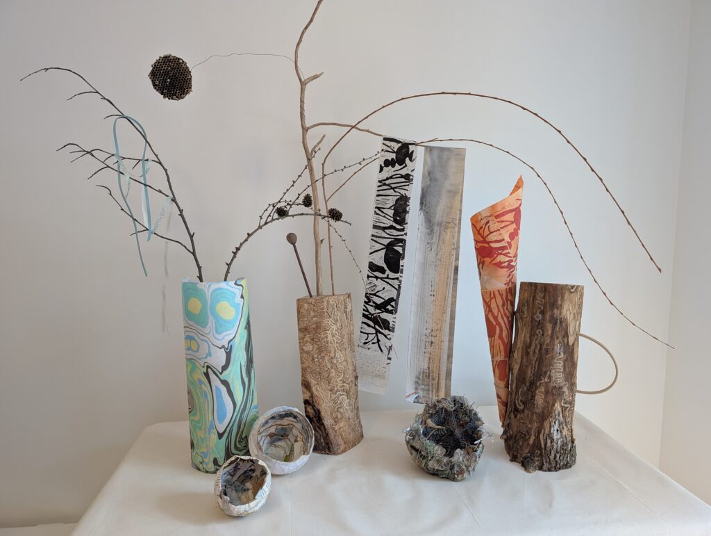 Paper Pals Collective's Paper Bound brings printmaking and paper art inspired by nature to the Art Gallery of Burlington