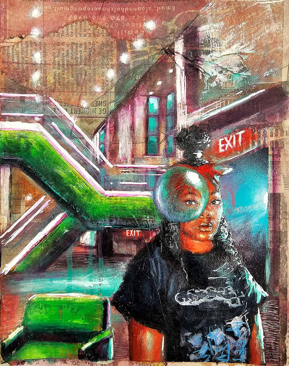 Pine Bluff artist Alexia Lams explores young adulthood in acrylic paintings at the Arts & Science Center for Southeast Arkansas