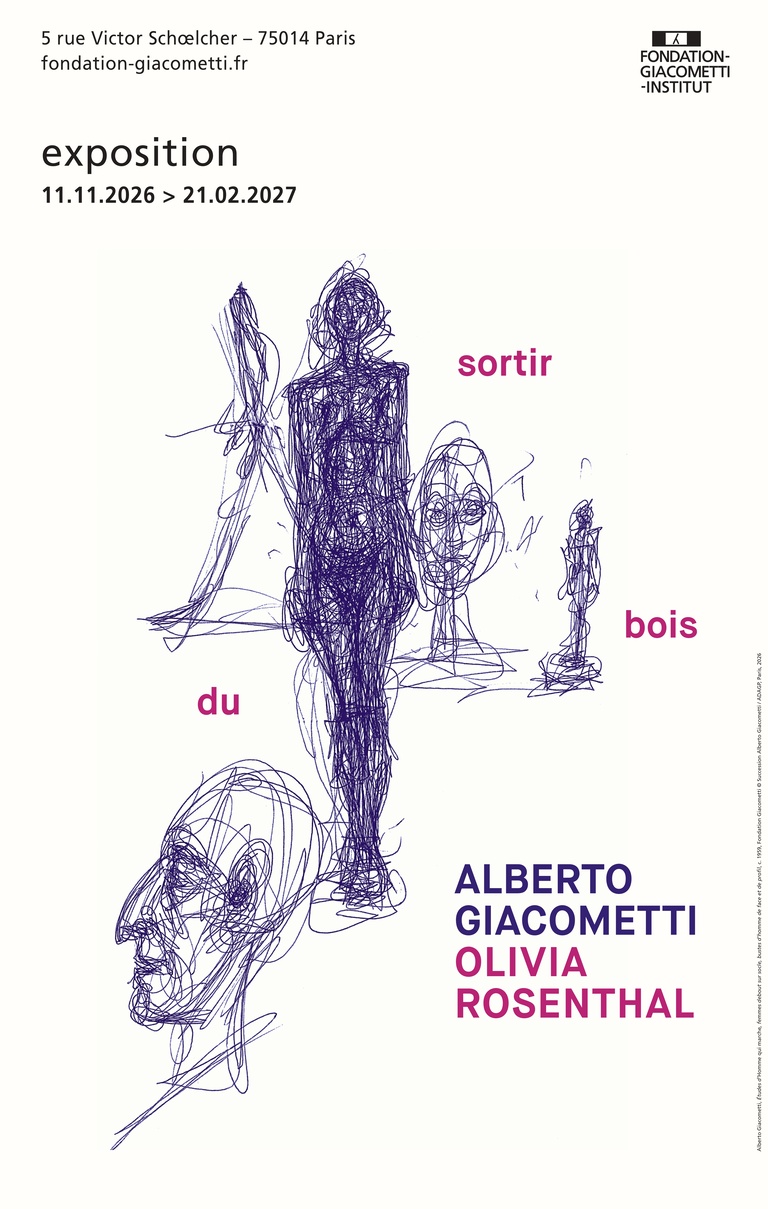 Writer Olivia Rosenthal stages fifty Giacometti sculptures on a single platform at the Institut Giacometti in Paris
