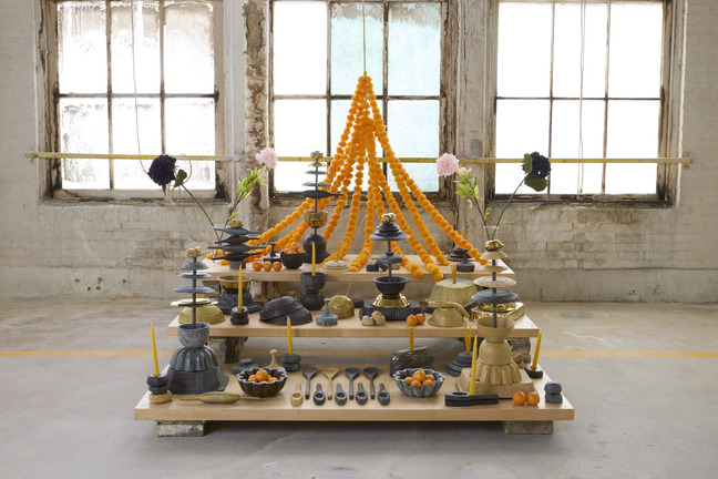 Sameer Farooq's 'Ascension (for bakers)' honours bakers at the Art Preserve in Sheboygan
