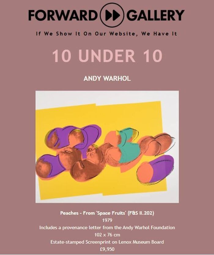 Forward Gallery Puts Ten Warhol, Emin, Hirst and Riley Prints Under £10,000 in an Online Show
