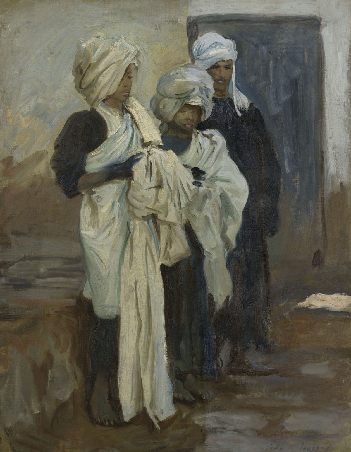 Restoration of Sargent's 'Egyptian Indigo Dyers' Reveals a Hidden Figure Resembling His Velázquez Copies