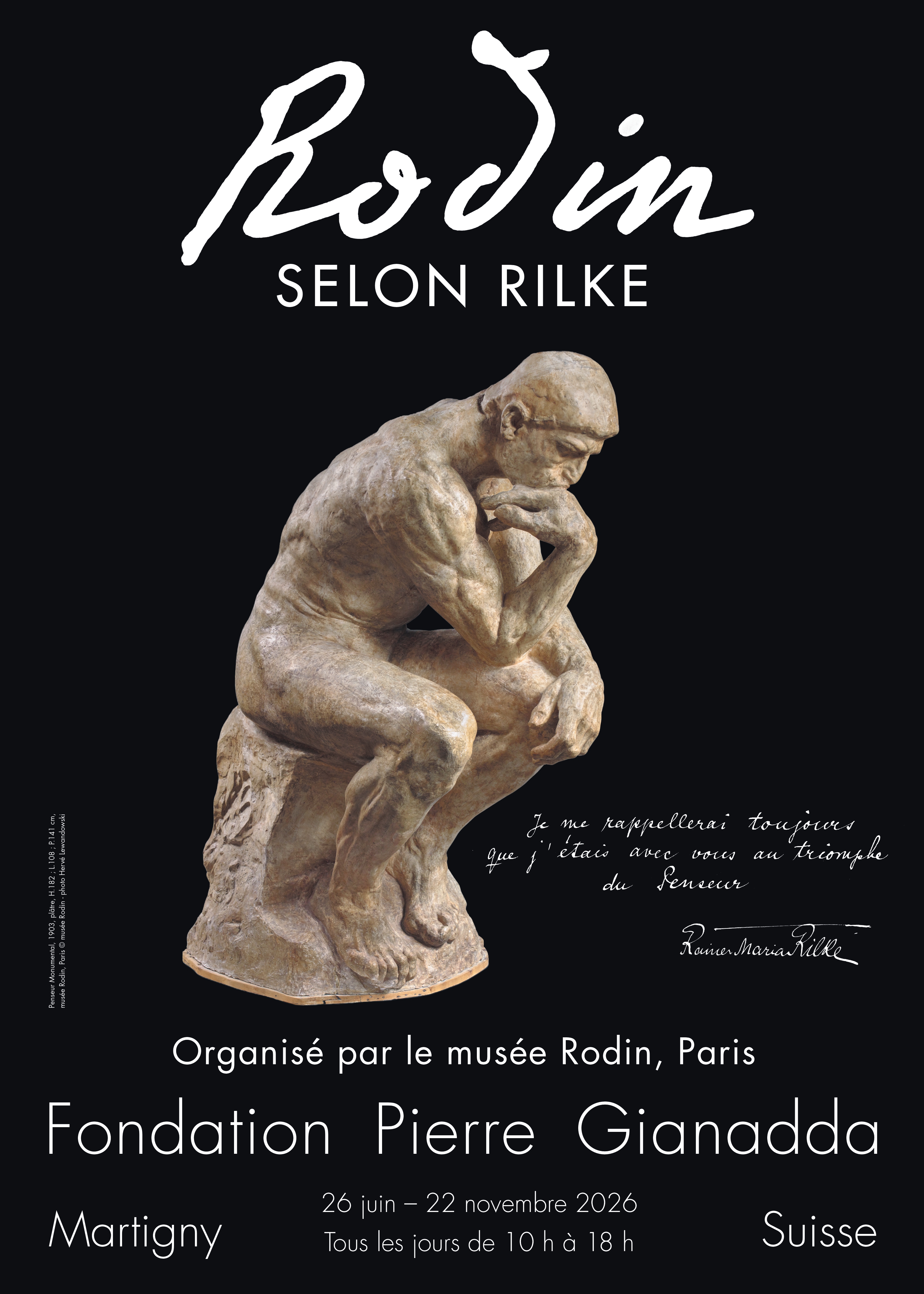Fondation Pierre Gianadda announces 'Rodin selon Rilke', a new Rodin exhibition shaped by poetry