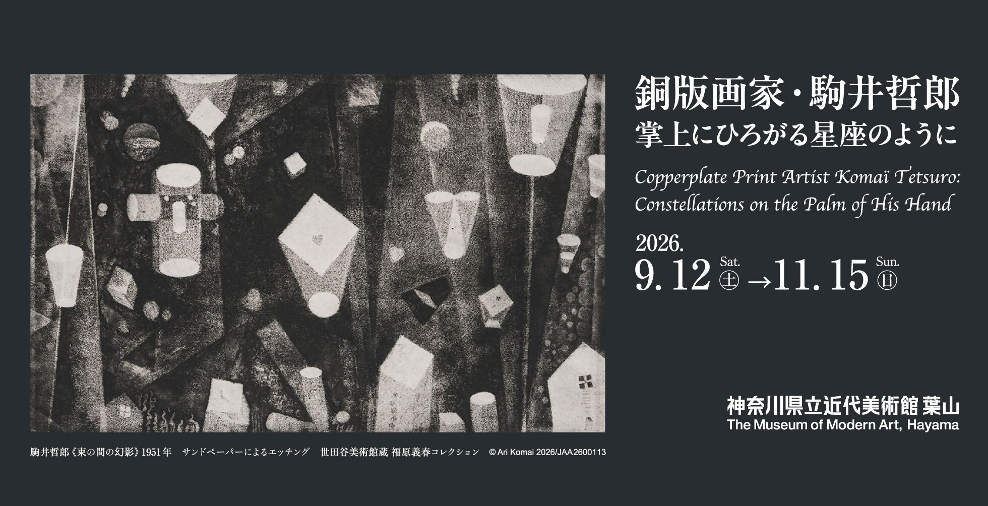 Museum of Modern Art, Hayama Surveys Tetsuro Komai Fifty Years After His Death