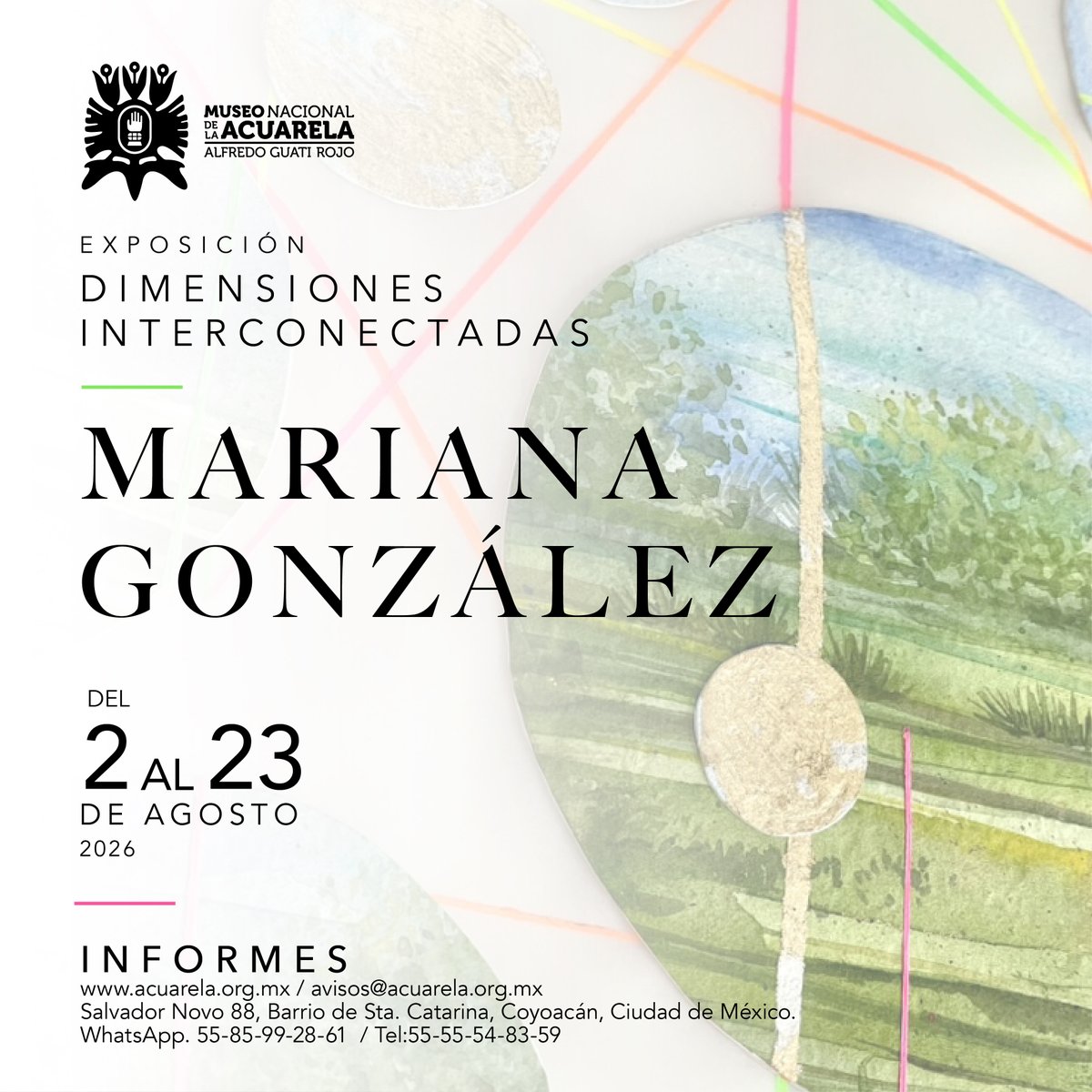Mariana González exhibition at Alfredo Guati Rojo National Watercolor Museum looks to string theory and other dimensions