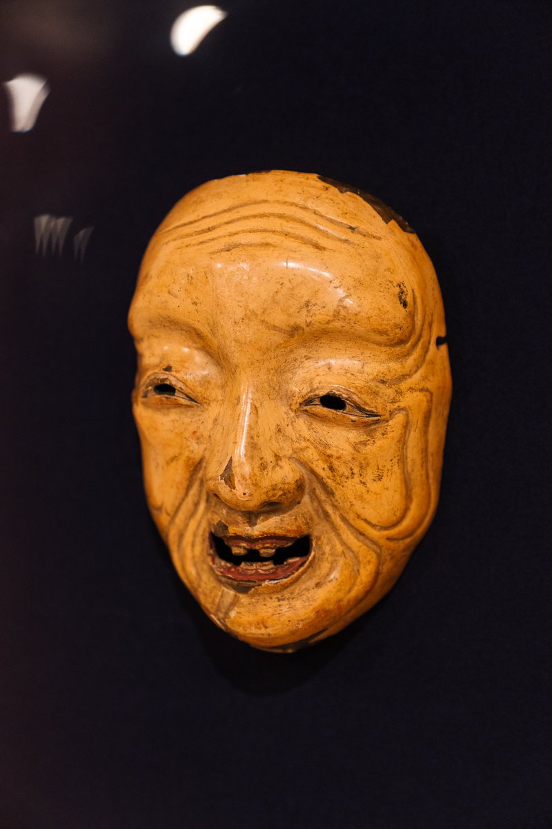 Artwork associated with Muromachi period Kyogen mask