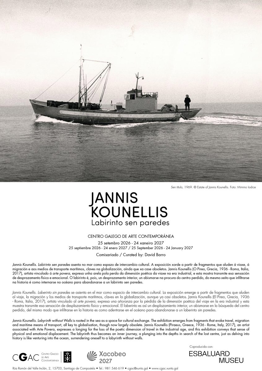 CGAC Begins New Exhibition Season with ‘Jannis Kounellis. Labirinto sen paredes’